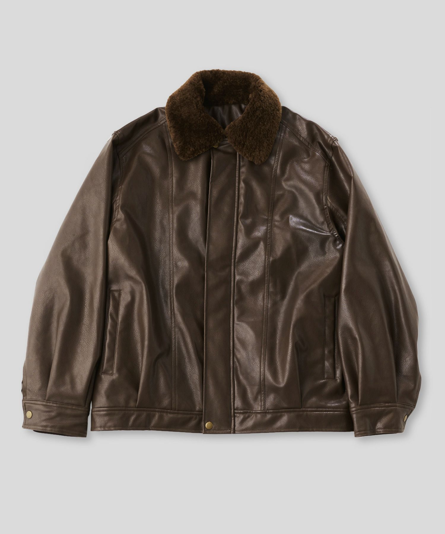 古着 ヴィンテージ ボア ライダース バイカーズブルゾン ユニセックス メンズライク ボーイッシュ 韓国風 綺麗め 細見え カジュアル KINO THE KEI