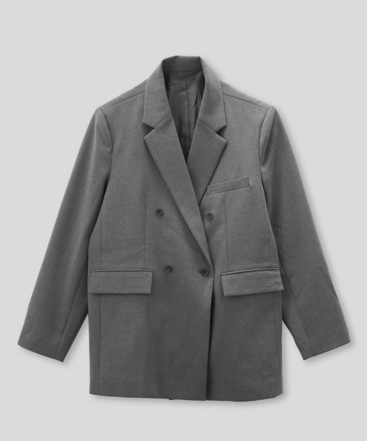 モード 肩幅 大きめ ブレザー アウター ビジネス 秋 韓国系 綺麗め 細見え カジュアル KINO THE KEI