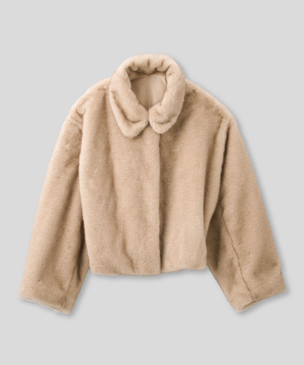 大人かわいい 上品 ディナー デート コンパクト クロップド丈 ファーコート 軽い 韓国風 綺麗め 細見え カジュアル KINO THE KEI