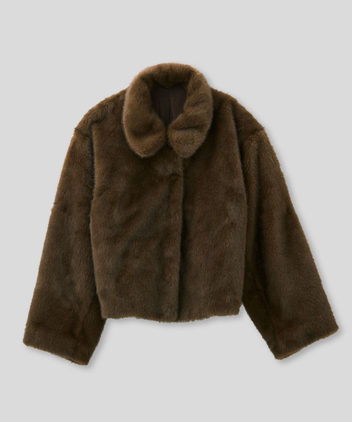 大人かわいい 上品 ディナー デート コンパクト クロップド丈 ファーコート 軽い 韓国風 綺麗め 細見え カジュアル KINO THE KEI