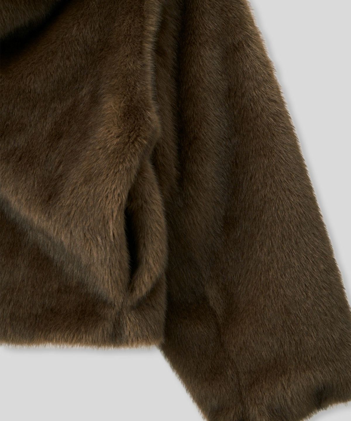 大人かわいい 上品 ディナー デート コンパクト クロップド丈 ファーコート 軽い 韓国風 綺麗め 細見え カジュアル KINO THE KEI