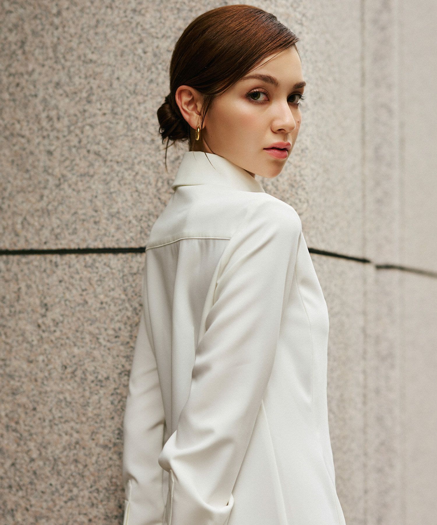 シャツワンピ 細見え モード 上品 ヴィンテージ 古着 ジャストシルエット 韓国風 綺麗め 細見え カジュアル KINO THE KEI