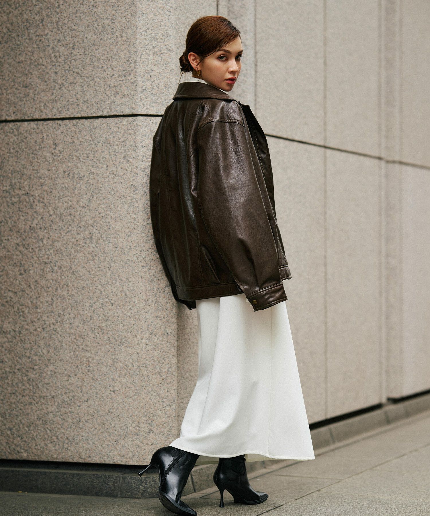 シャツワンピ 細見え モード 上品 ヴィンテージ 古着 ジャストシルエット 韓国風 綺麗め 細見え カジュアル KINO THE KEI