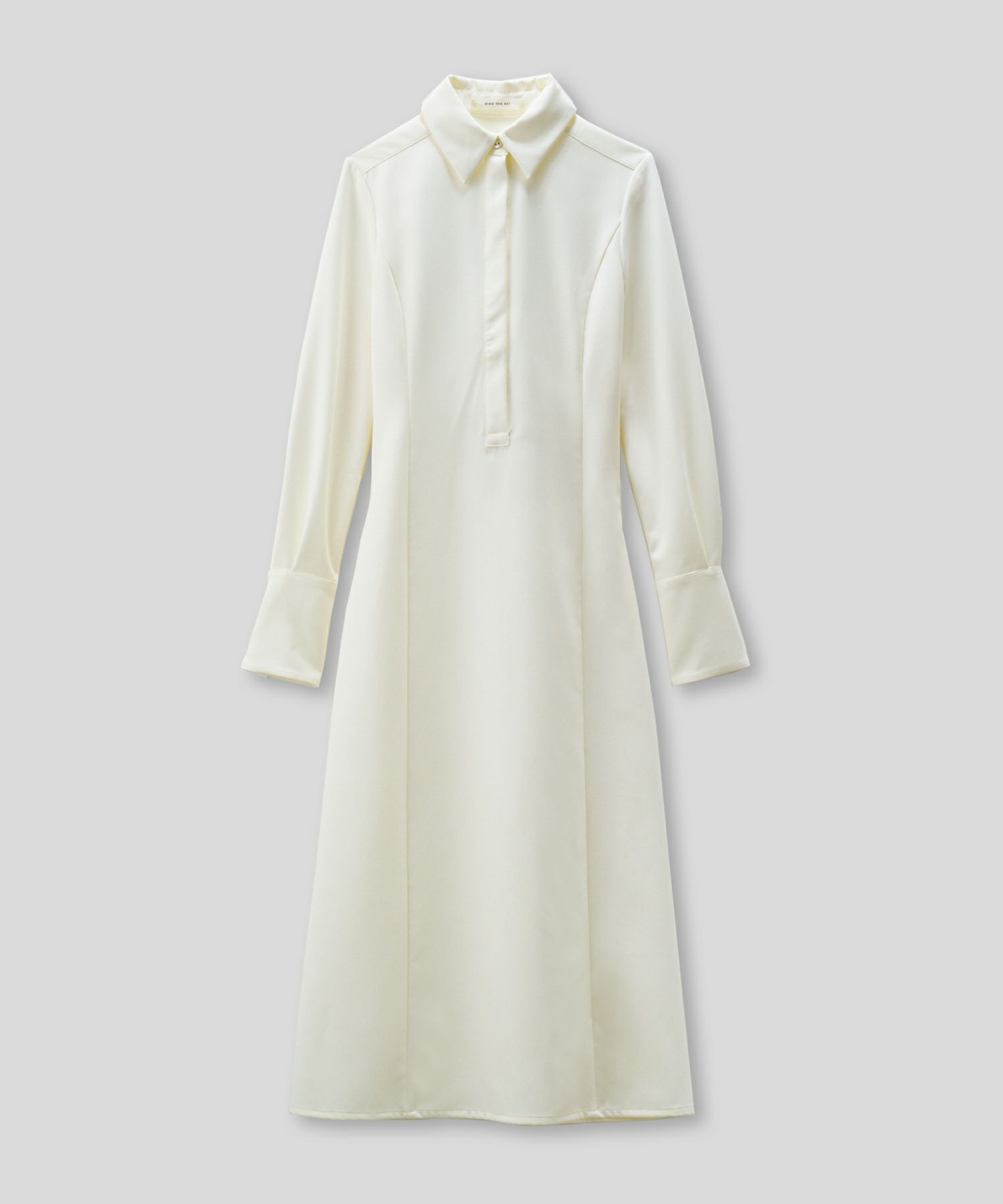 シャツワンピ 細見え モード 上品 ヴィンテージ 古着 ジャストシルエット 韓国風 綺麗め 細見え カジュアル KINO THE KEI