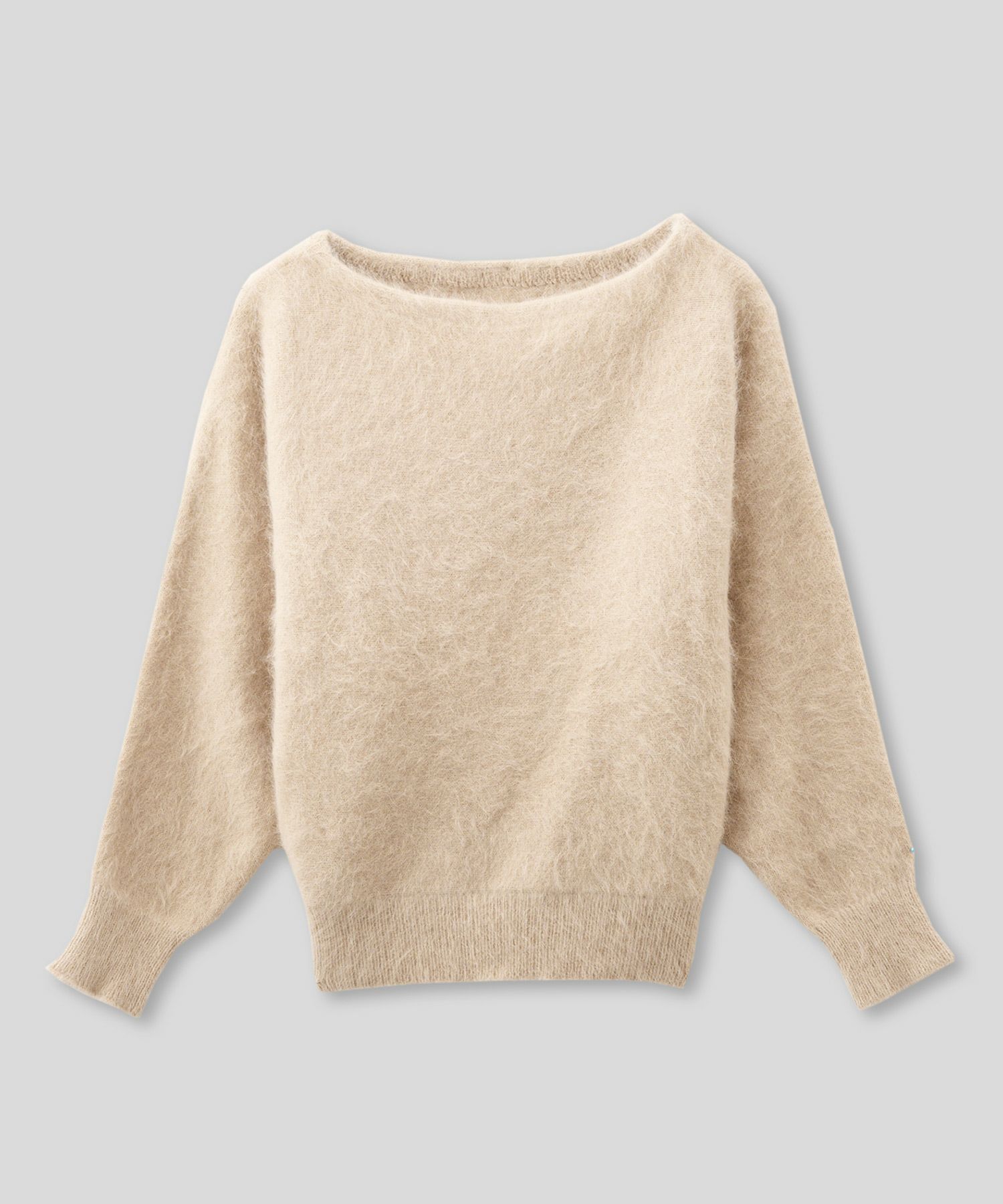 モヘア ラクーン オフショルニット ふんわりニット 女性らしい モテニット 韓国風 綺麗め 細見え カジュアル KINO THE KEI