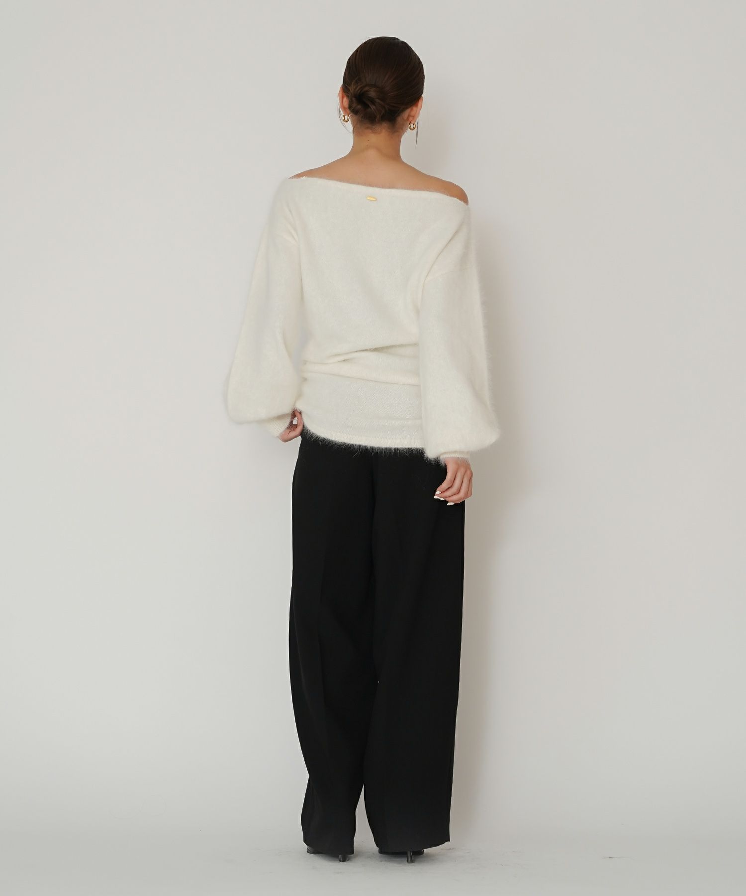 アンゴラ ファー オフショル ミニ ワンピース KINO THE KEI