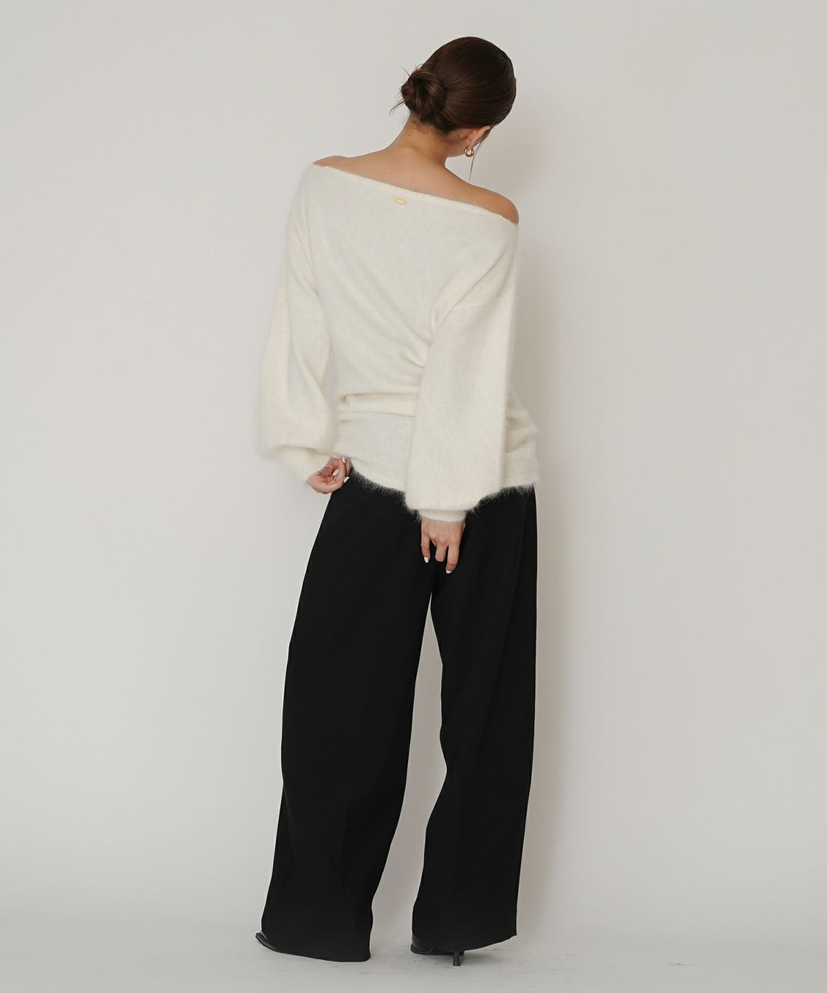 アンゴラ ファー オフショル ミニ ワンピース KINO THE KEI