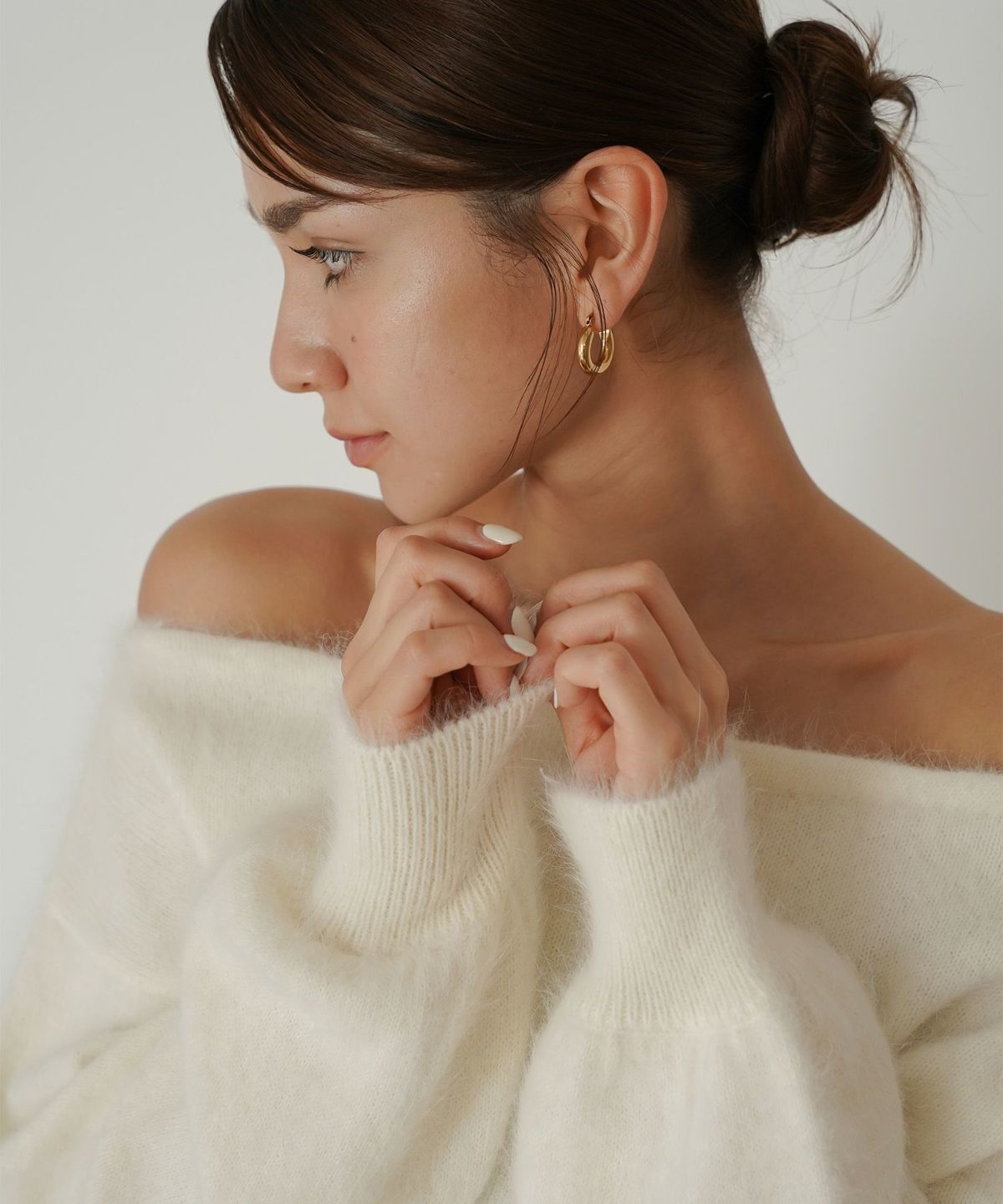 アンゴラ ファー オフショル ミニ ワンピース KINO THE KEI