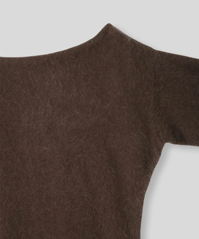 アンゴラ ファー オフショル ミニ ワンピース KINO THE KEI