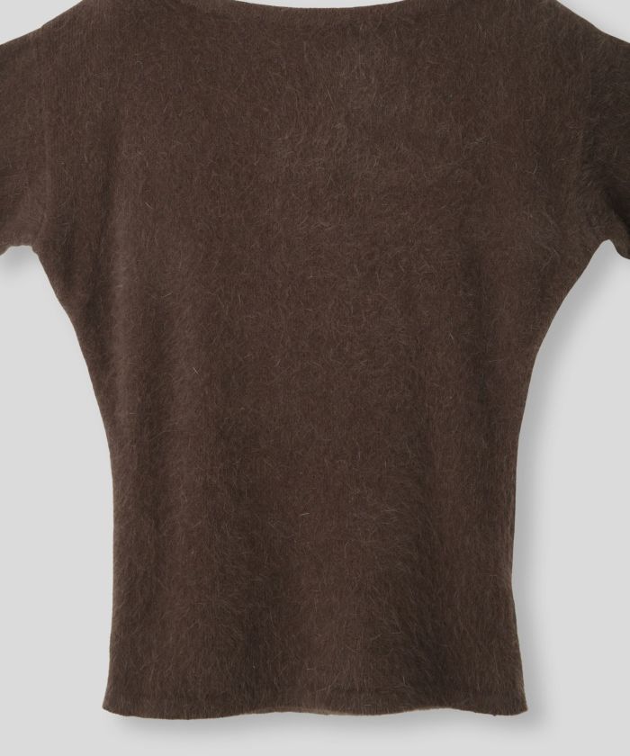 アンゴラ ファー オフショル ミニ ワンピース KINO THE KEI