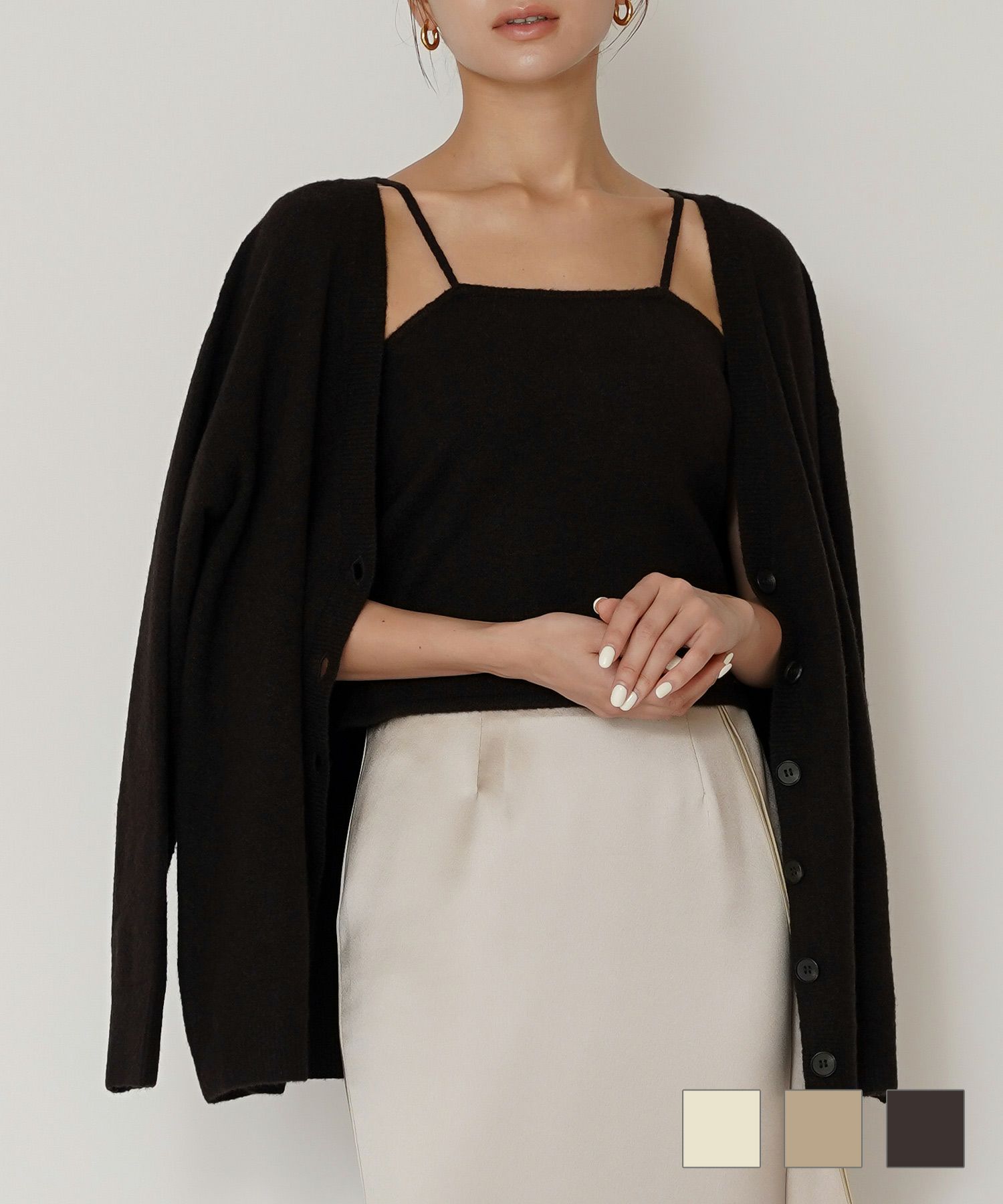 キャミソール セット ニット カーディガン KINO THE KEI