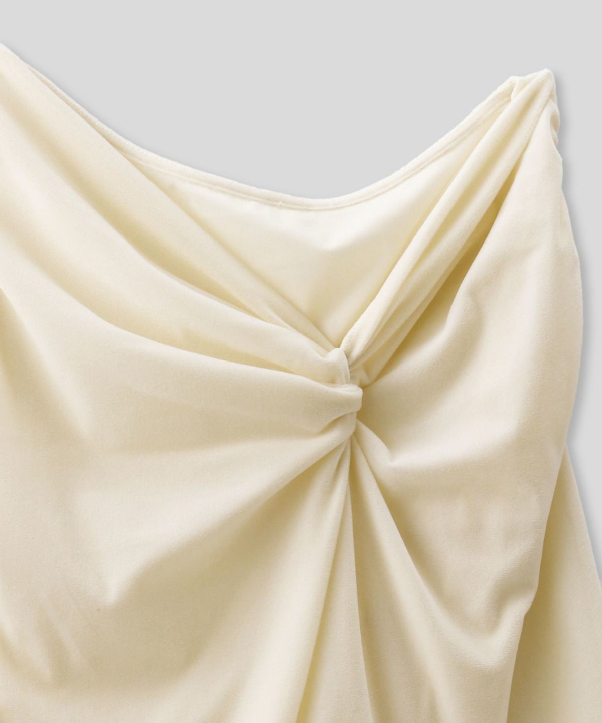 シアートップス レイヤード オフショルトップス ドレープ タイトトップス ベロア素材 韓国風 綺麗め 細見え カジュアル KINO THE KEI