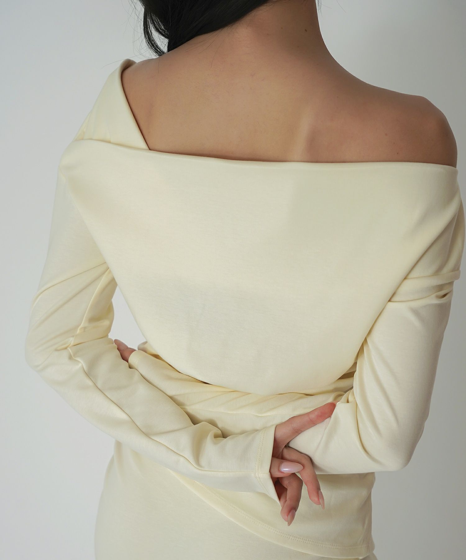 2WAY ドレープ アシンメトリー ヘム プルオーバー KINO THE KEI tシャツ 2WAY ドレープ アシンメトリー ヘム プル