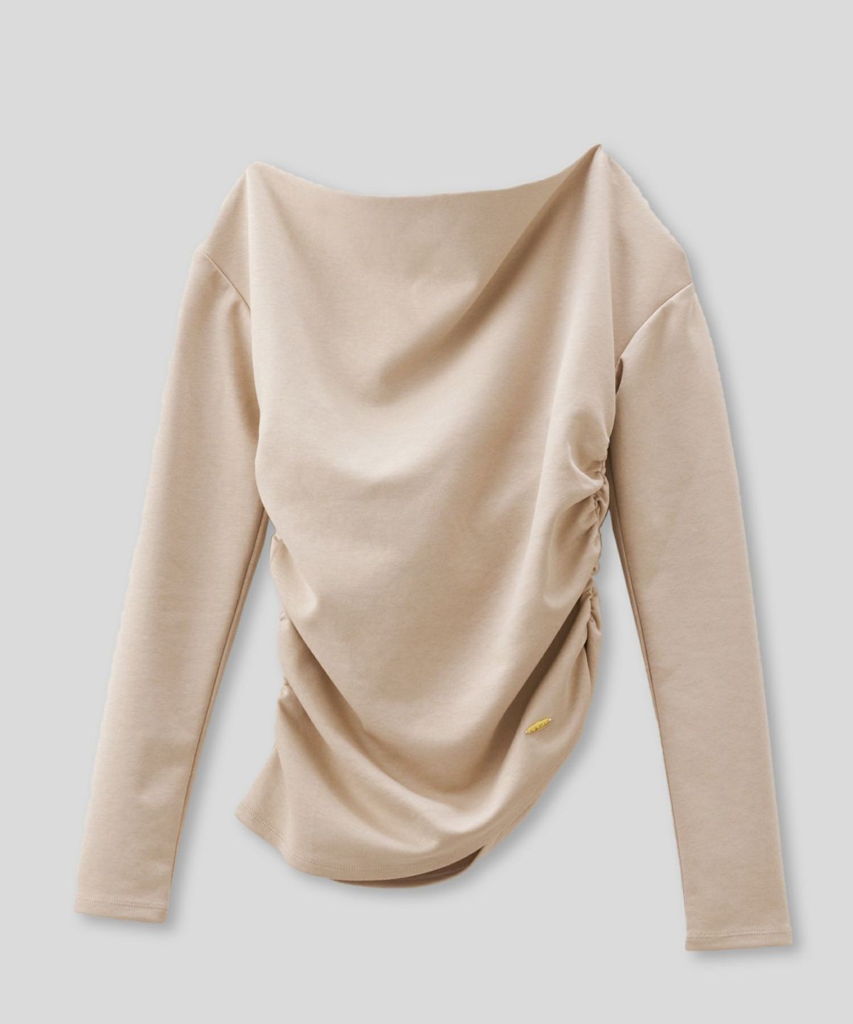 カットソー セットアップ オフショルトップス ドレープ タイトトップス 韓国風 綺麗め 細見え カジュアル KINO THE KEI