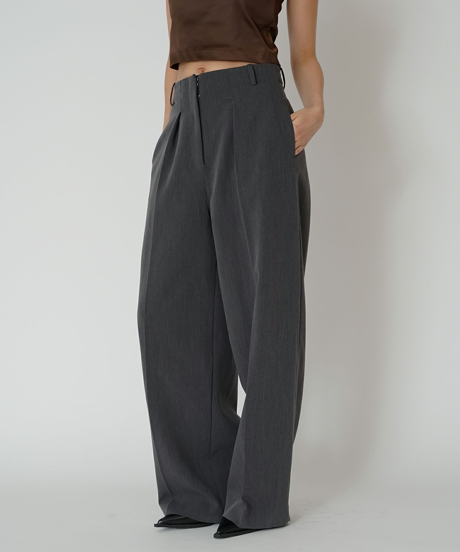 オフィス スラックス ワイドパンツ セミワイド フォーマル 万能 感動 着回し 韓国風 綺麗め 細見え カジュアル KINO THE KEI