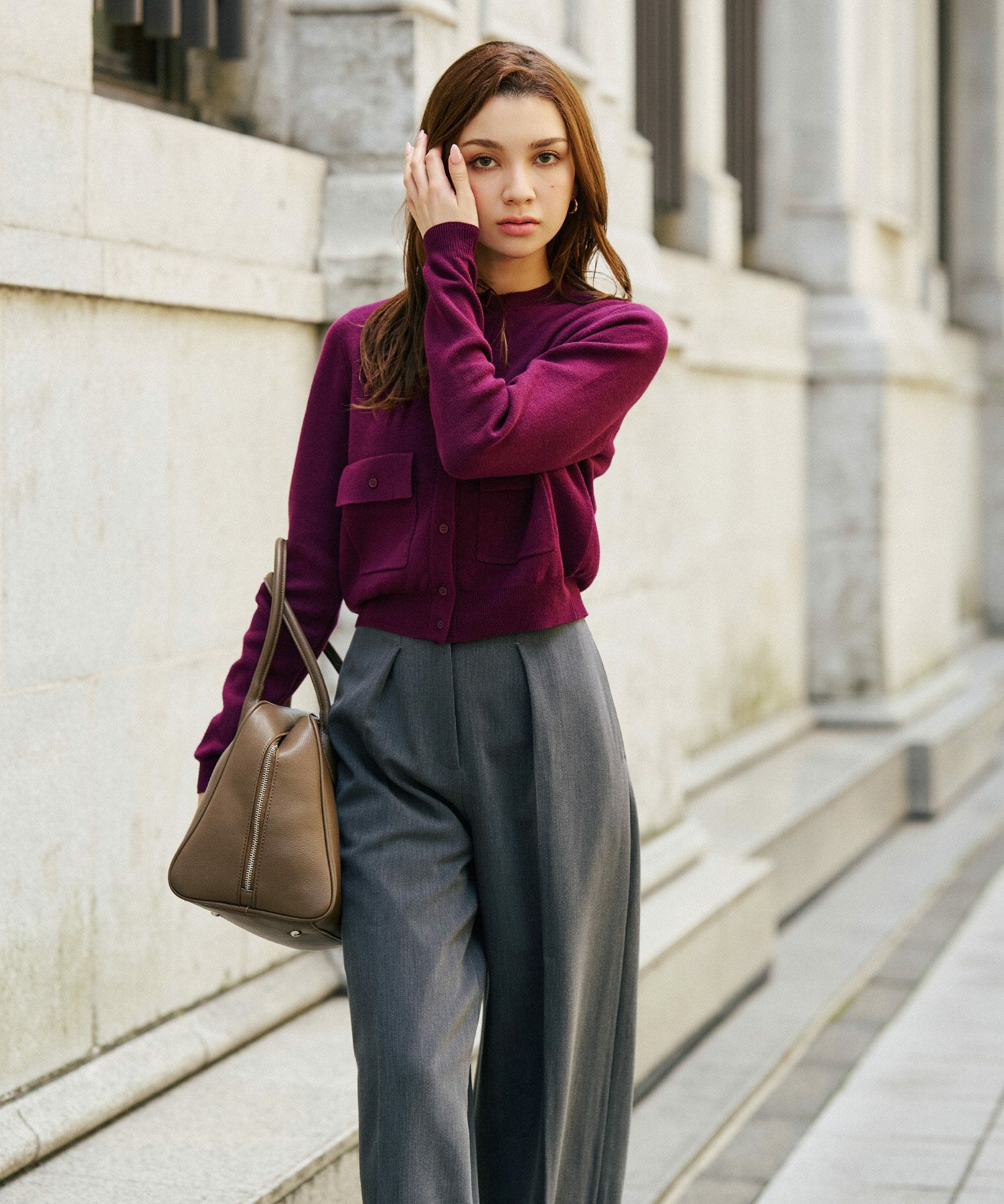 オフィス スラックス ワイドパンツ セミワイド フォーマル 万能 感動 着回し 韓国風 綺麗め 細見え カジュアル KINO THE KEI