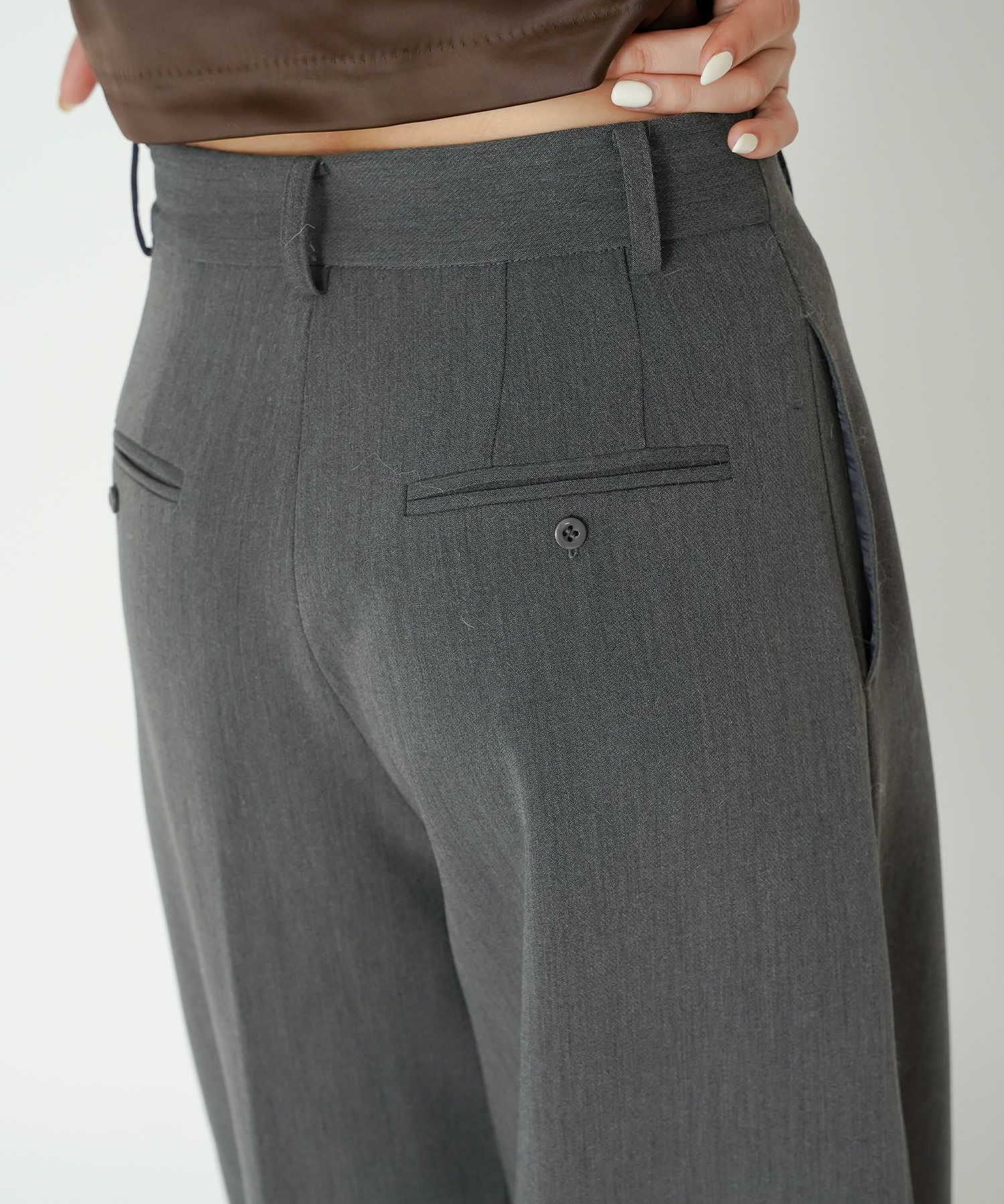 オフィス スラックス ワイドパンツ セミワイド フォーマル 万能 感動 着回し 韓国風 綺麗め 細見え カジュアル KINO THE KEI