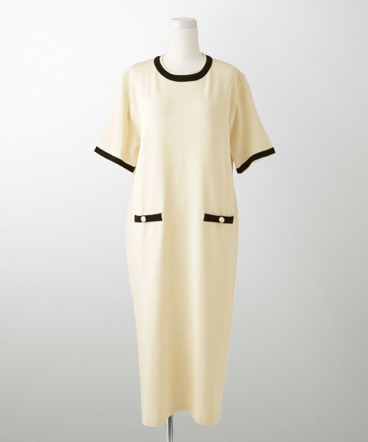 レディース サマーニット バイカラー きれいめ 上品 洗える ジョイントスペース