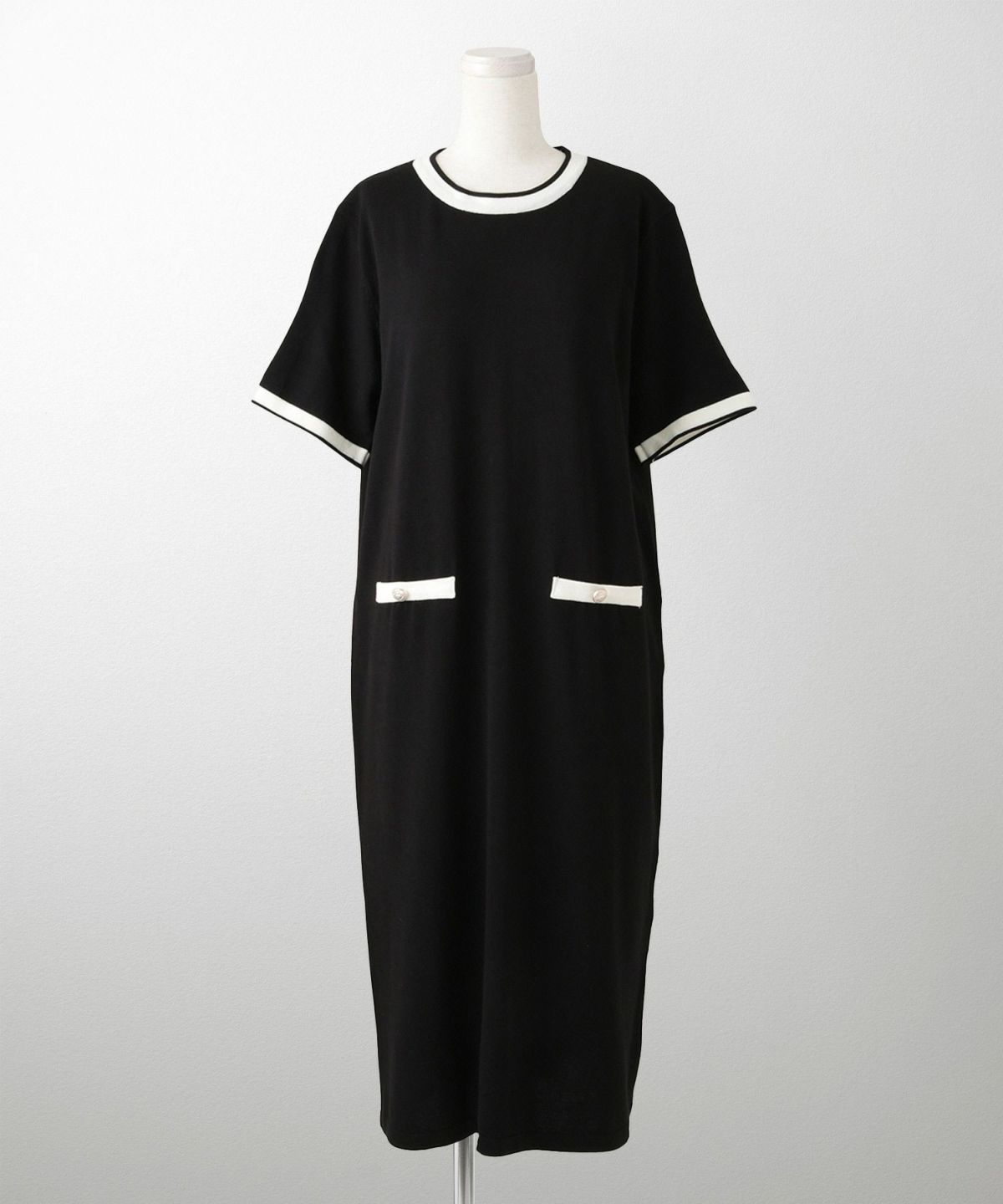 レディース サマーニット バイカラー きれいめ 上品 洗える ジョイントスペース