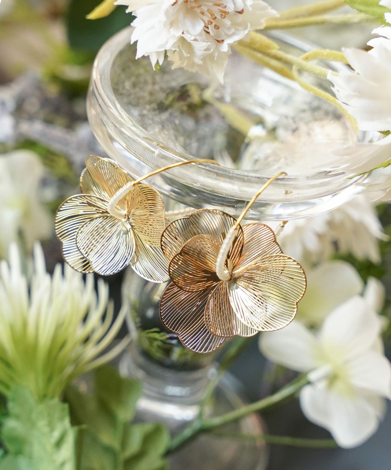 シアー フラワー ピアス Sheer Flower Pierce