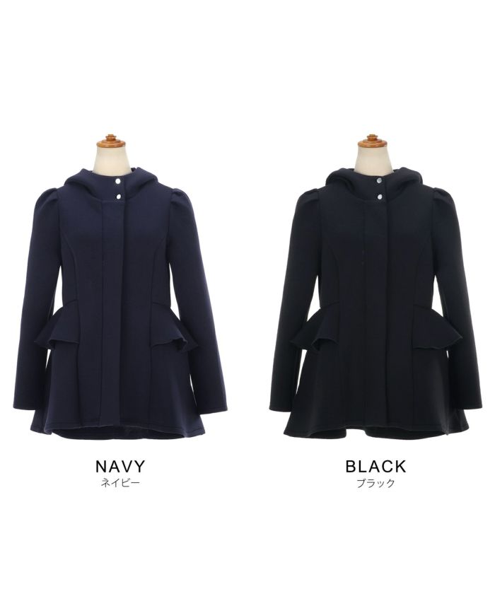 レディース ライトアウター 長袖 大人カジュアル オフィス きれいめ 体型カバー ペプラム スタンドカラー 春 秋 ジョイントスペース