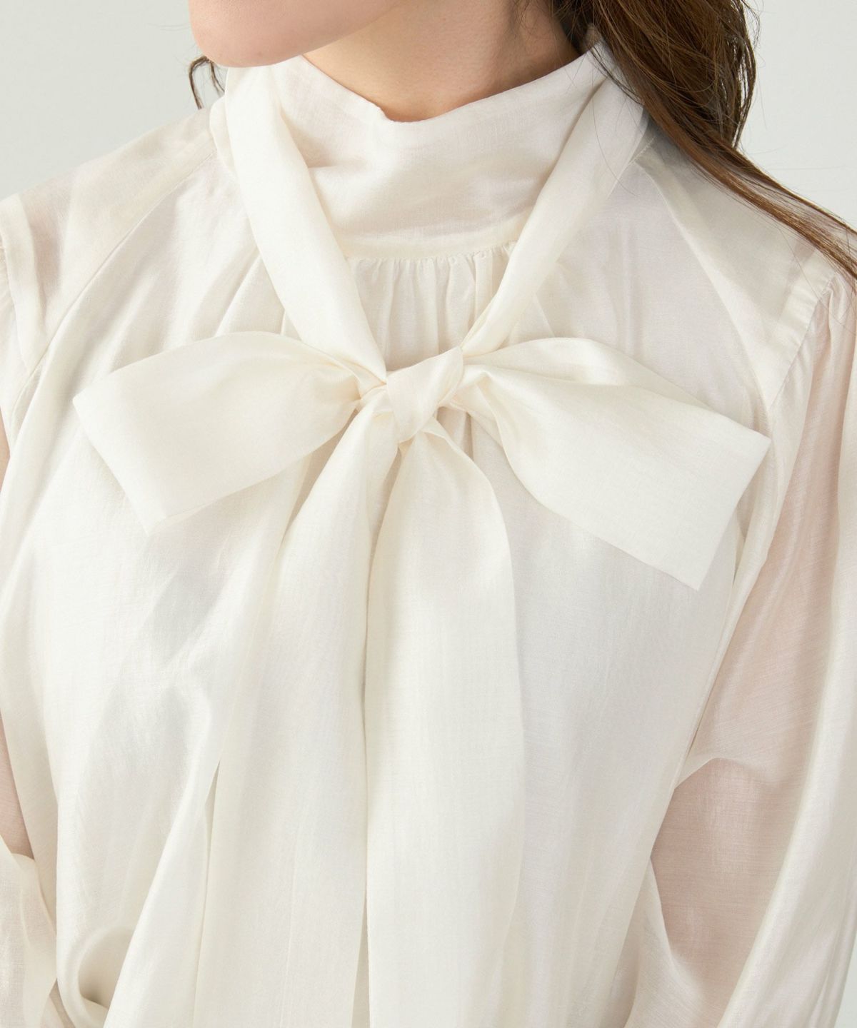 手洗い可 長袖 大人カジュアル オフィス きれいめ フェニミン シアー オールシーズン ジョイントスペース