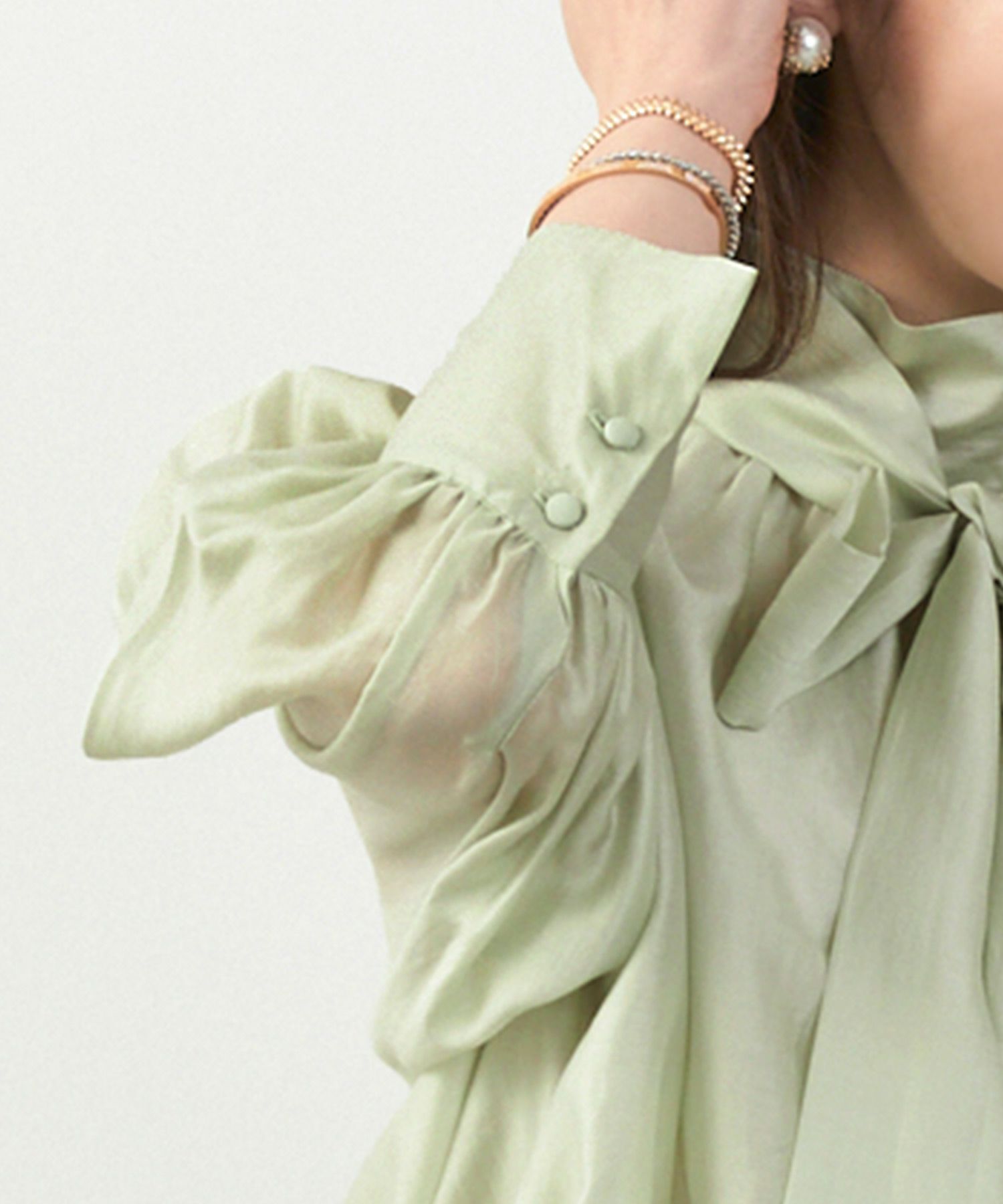 手洗い可 長袖 大人カジュアル オフィス きれいめ フェニミン シアー オールシーズン ジョイントスペース