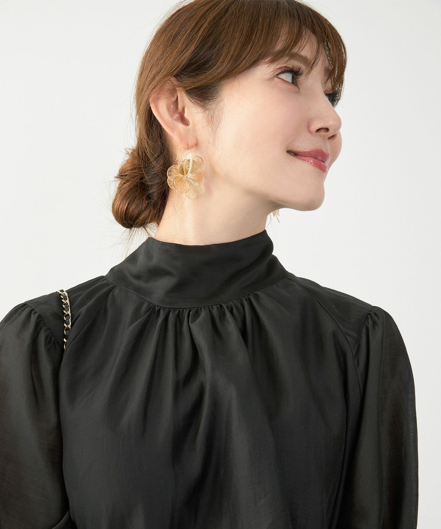 手洗い可 長袖 大人カジュアル オフィス きれいめ フェニミン シアー オールシーズン ジョイントスペース