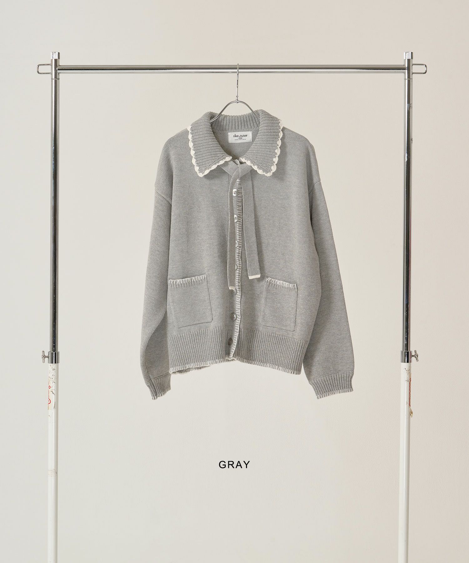 ハンドステッチ ニットジャケット TINA：JOJUN 全3色｜tnj431-1140【4