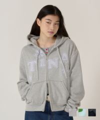 パッチワーク/フーディー/パーカー/ネイビー