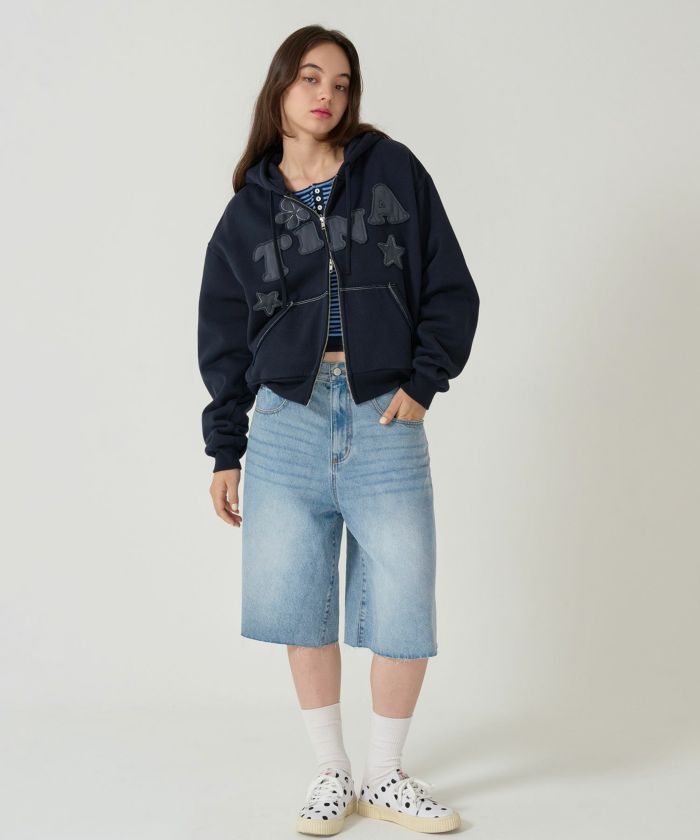 ハーフ/デニム/パンツ/ブルー