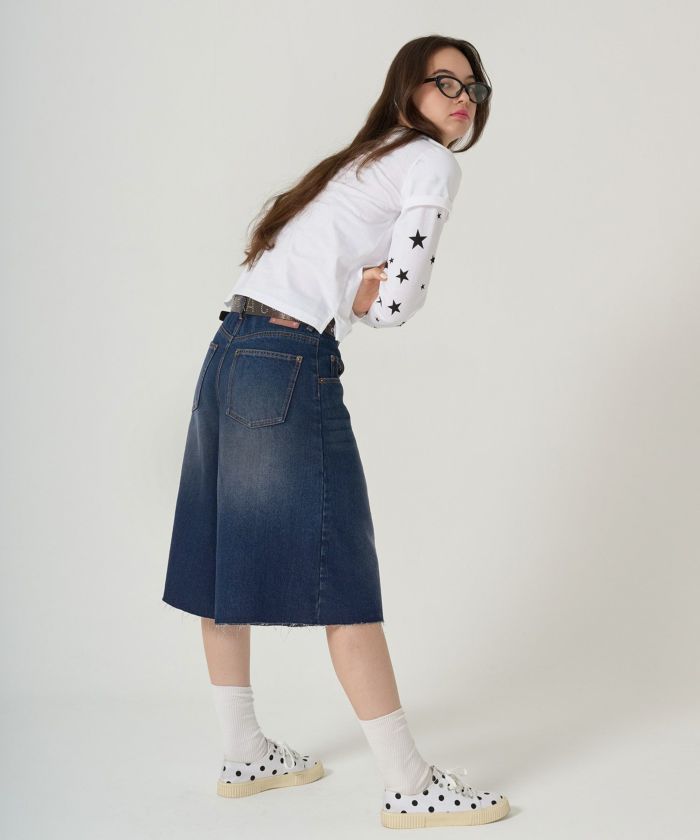 ハーフ/デニム/パンツ/ネイビー