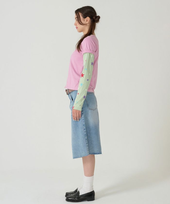 ハーフ/デニム/パンツ/ブルー