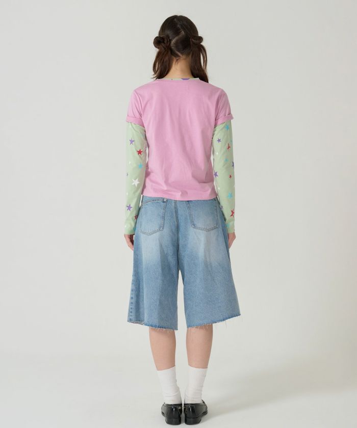 ハーフ/デニム/パンツ/ブルー