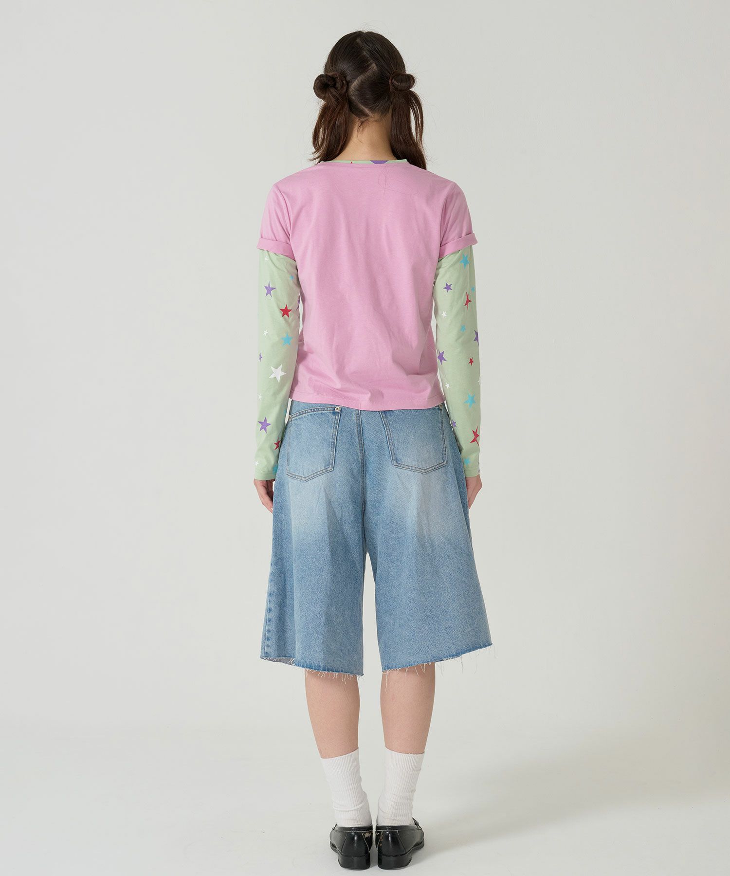 ハーフ/デニム/パンツ/ブルー