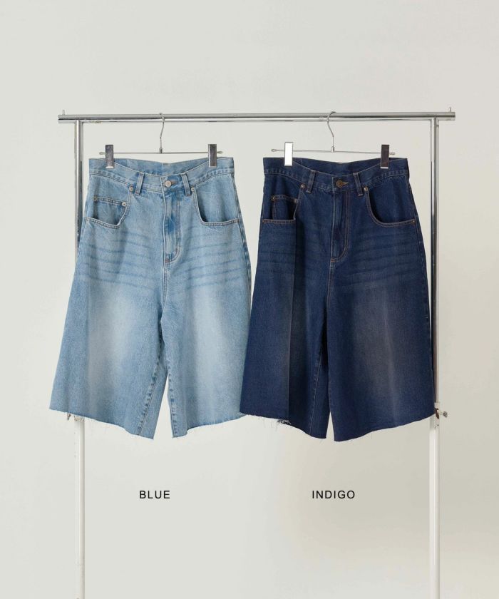 ハーフ/デニム/パンツ/ブルー/ネイビー