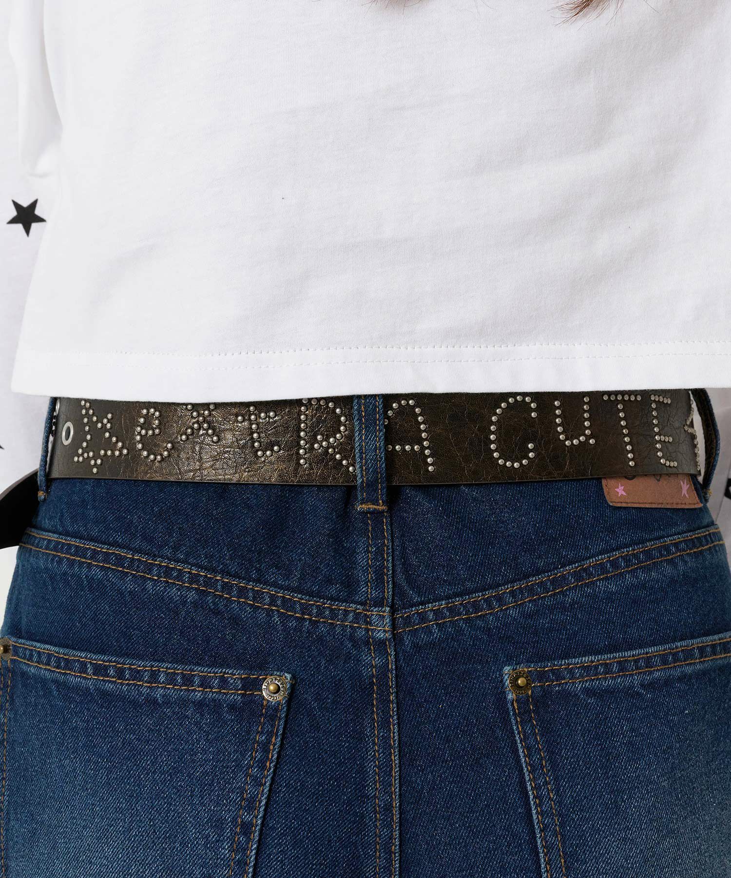 スタッズ/ベルト/ピンク