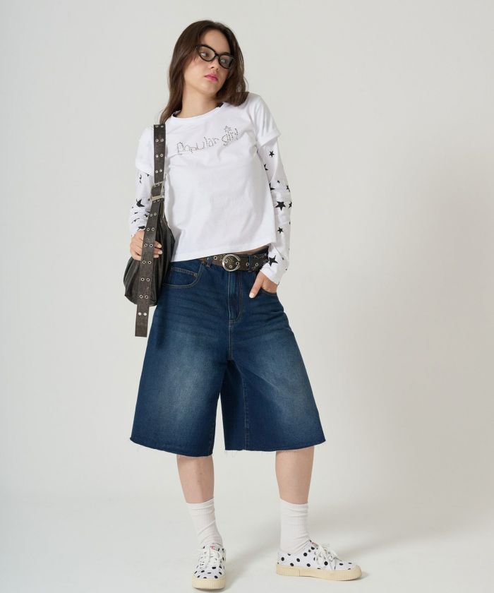 スタッズ/ベルト/ブラウン/ピンク