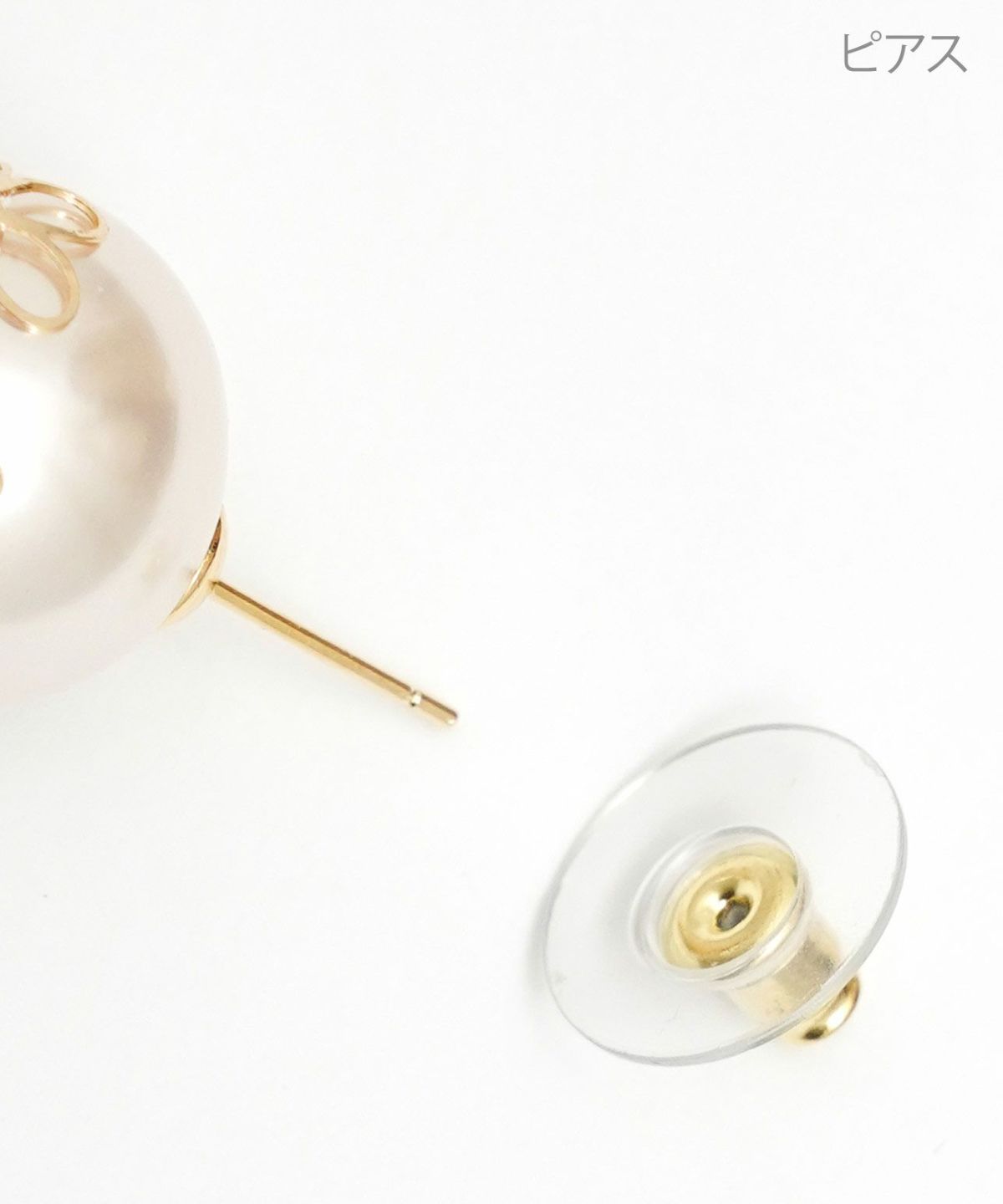 シースルー フラワー パール ピアス イヤリング See Through Flower Pearl Pierce Earring