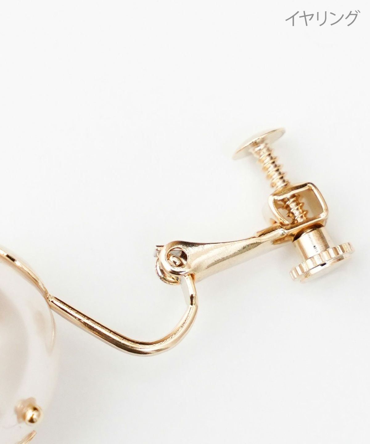 シースルー フラワー パール ピアス イヤリング See Through Flower Pearl Pierce Earring