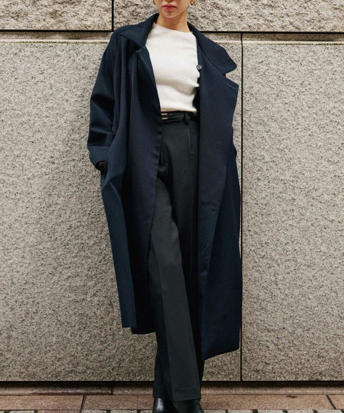 ユニセックス］ スタンドカラー コクーン コート KINO THE KEI 全2色