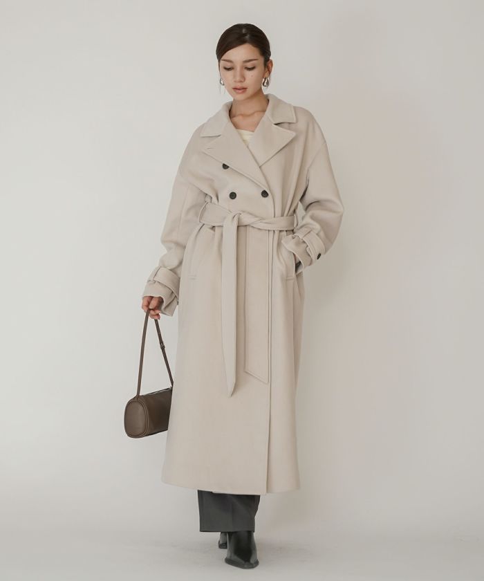 THE WEEKEND HOTEL ロングコート 送料無料】テンペラ ウールアンドアルパカ ロング コート