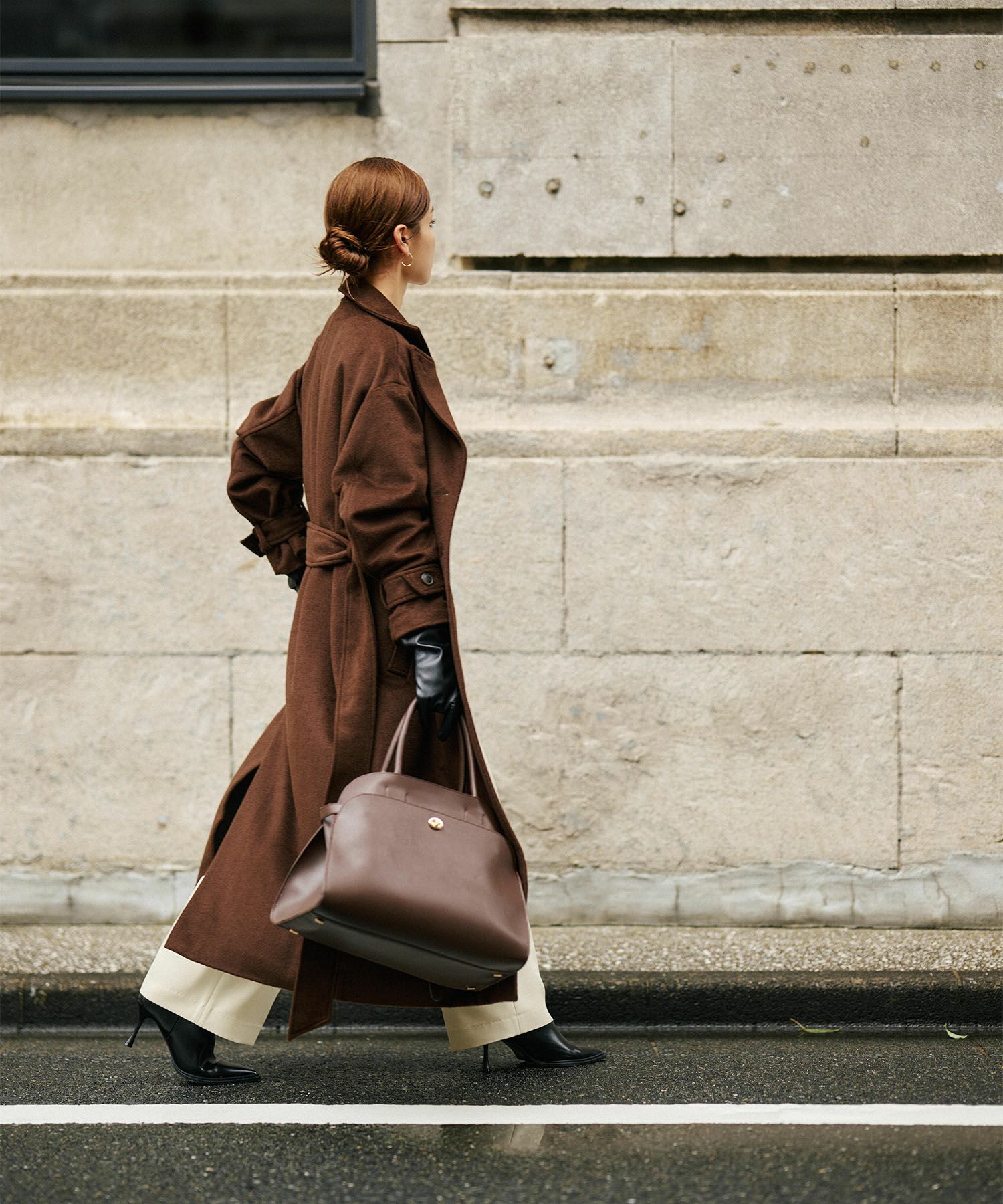 NewYear-SALE ベルテッド ロングコート KINO THE KEI 全3色｜ktk141