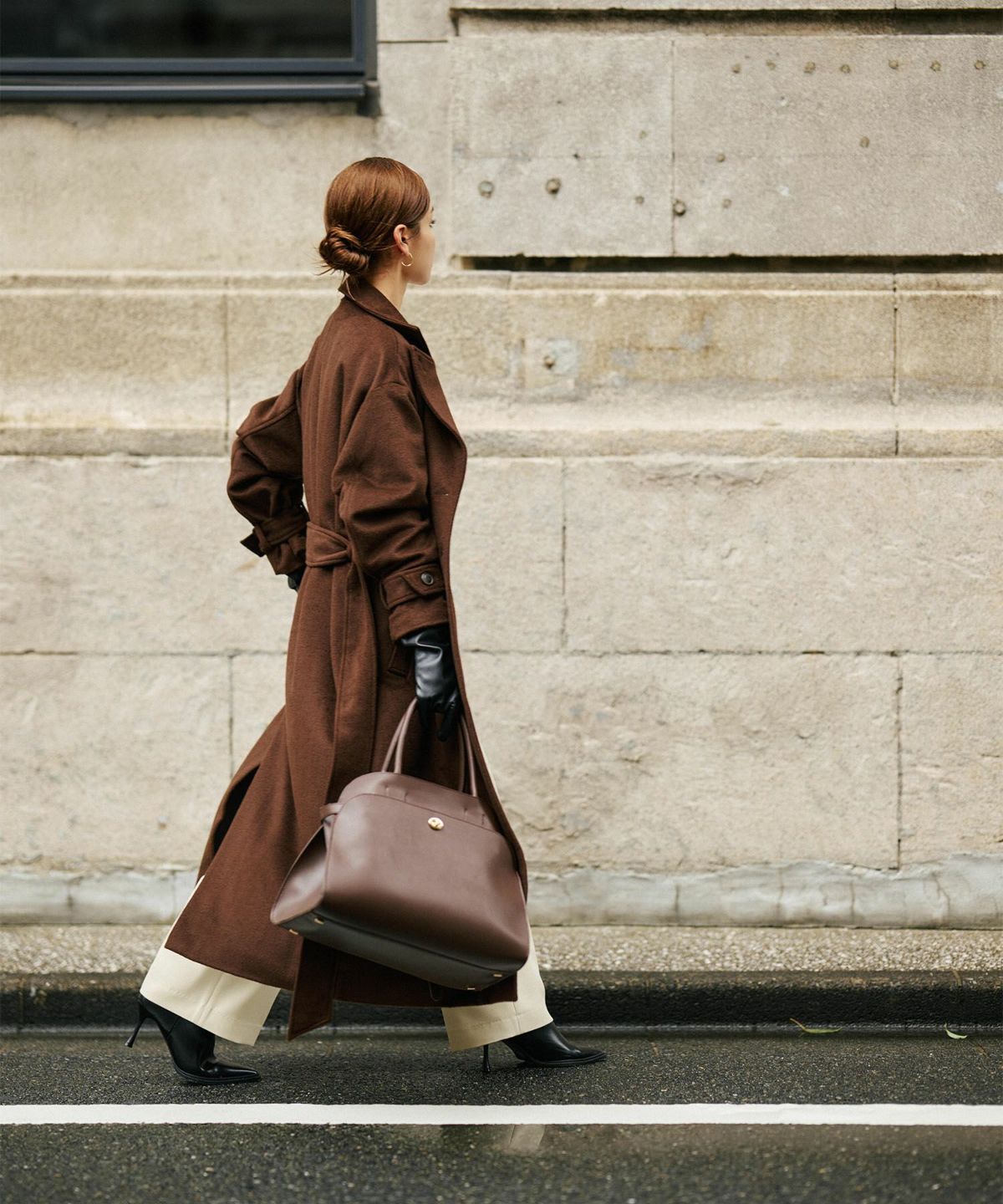 細身 ロングコート トレンチコート メルトン ラップコート オーバーコート チェスターコート スタンドカラー 韓国風 綺麗め 細見え カジュアル KINO THE KEI