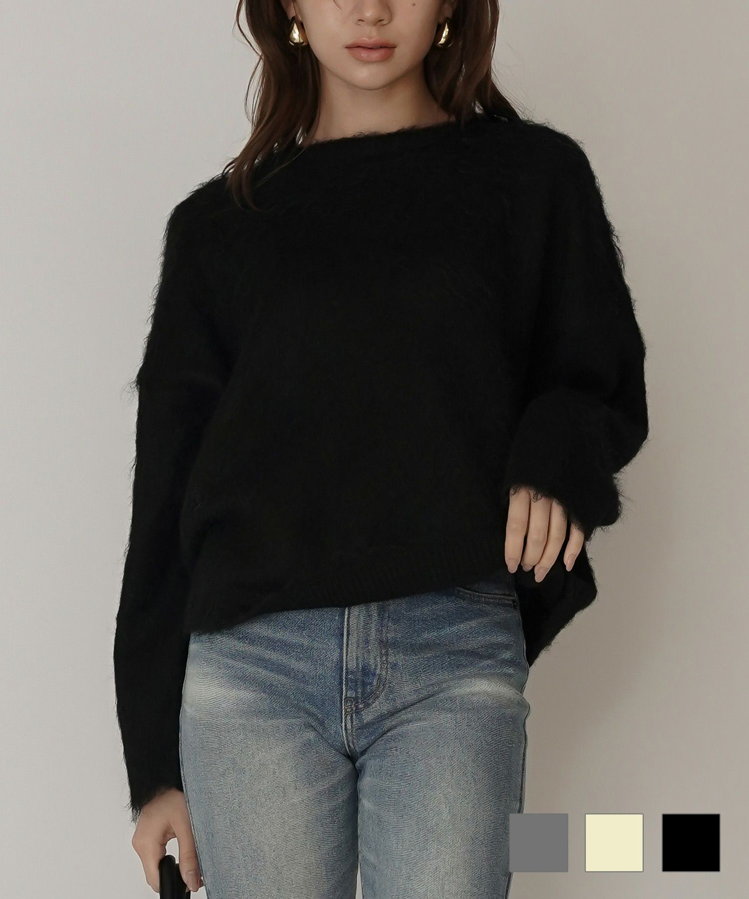 ロングヘアー ニット プルオーバー KINO THE KEI