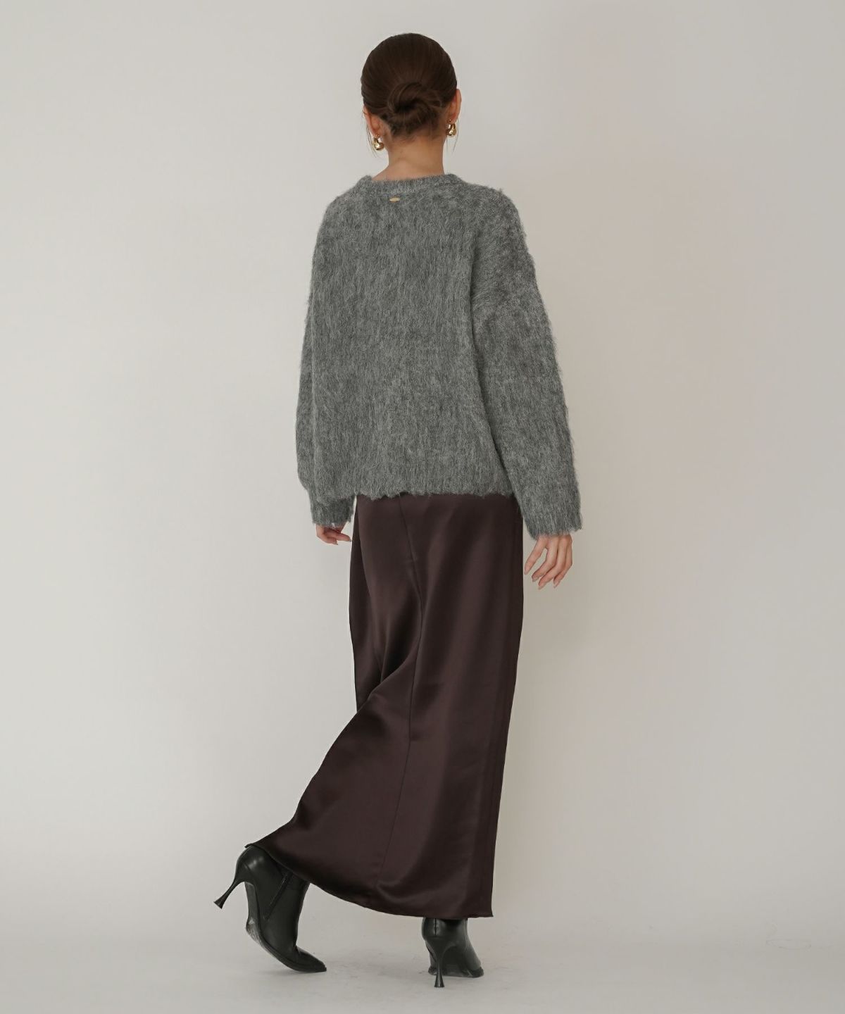 モテニット ふわふわニット モヘア デートコーデ ディナー クリスマス あざと可愛い オーバーサイズ モヘア セーター シャギーニット 韓国風 綺麗め 細見え カジュアル KINO THE KEI