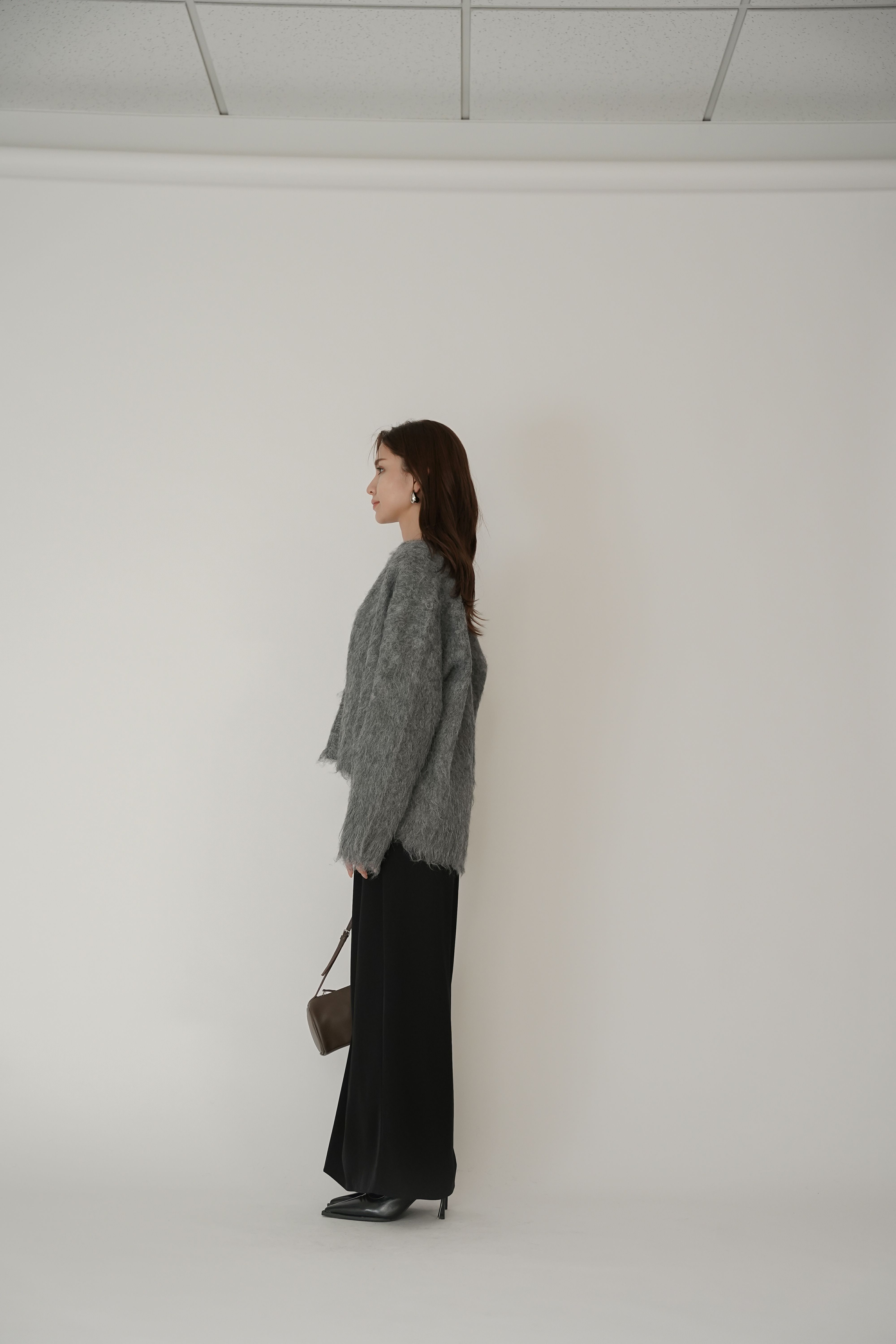 モテニット ふわふわニット モヘア デートコーデ ディナー クリスマス あざと可愛い オーバーサイズ 羽織 韓国風 綺麗め 細見え カジュアル KINO THE KEI