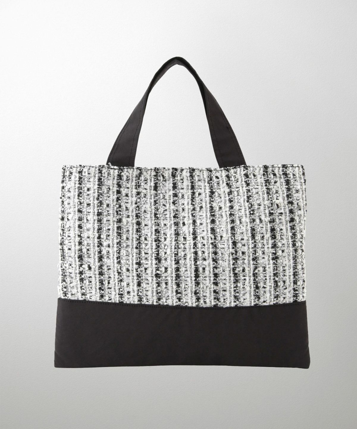 レディース バッグ 無地 ツイード 異素材 オケージョン 春 夏 秋 冬 サブバッグ ネイビー ブラック フリー