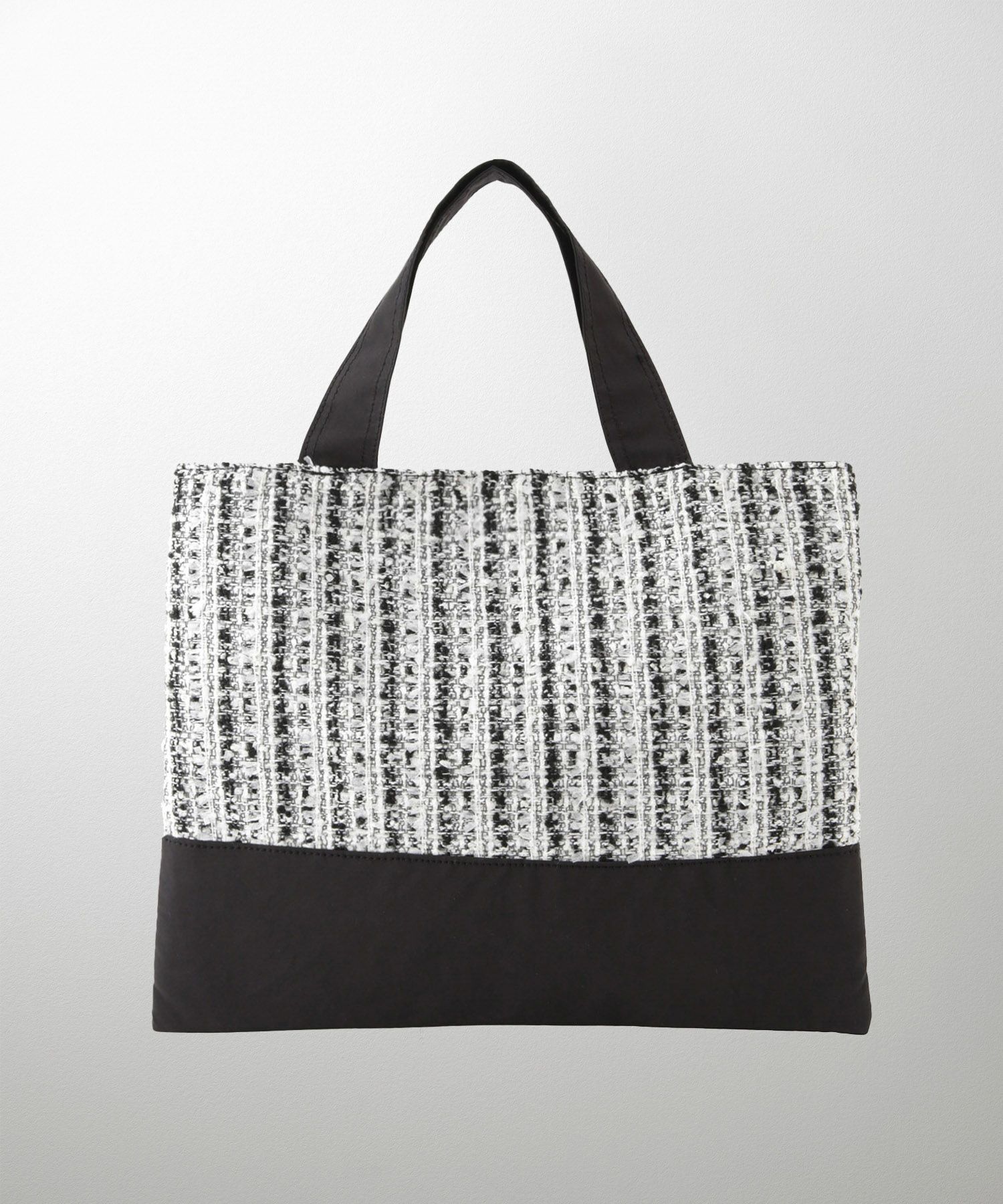 レディース バッグ 無地 ツイード 異素材 オケージョン 春 夏 秋 冬 サブバッグ ネイビー ブラック フリー