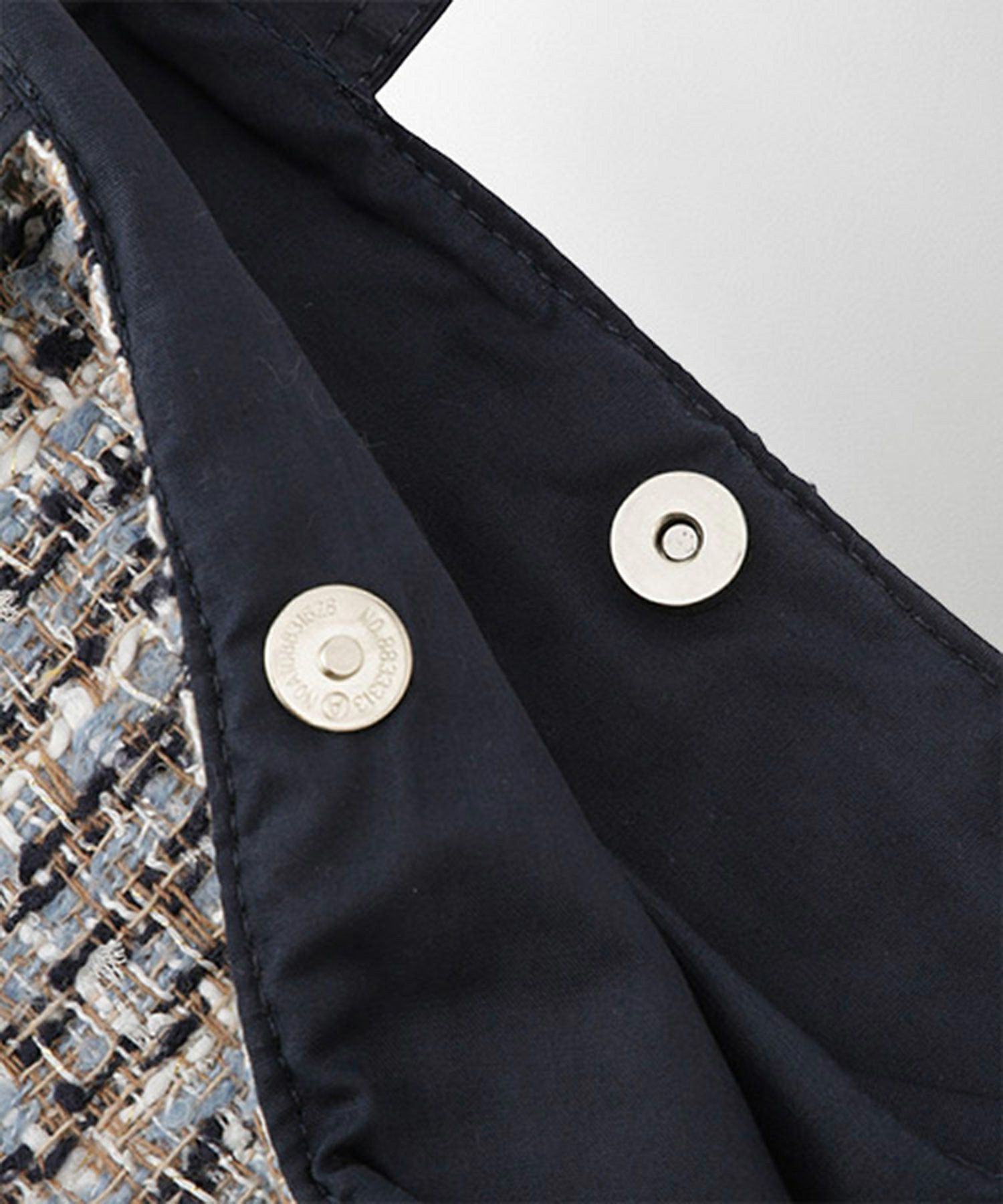 レディース バッグ 無地 ツイード 異素材 オケージョン 春 夏 秋 冬 サブバッグ ネイビー ブラック フリー